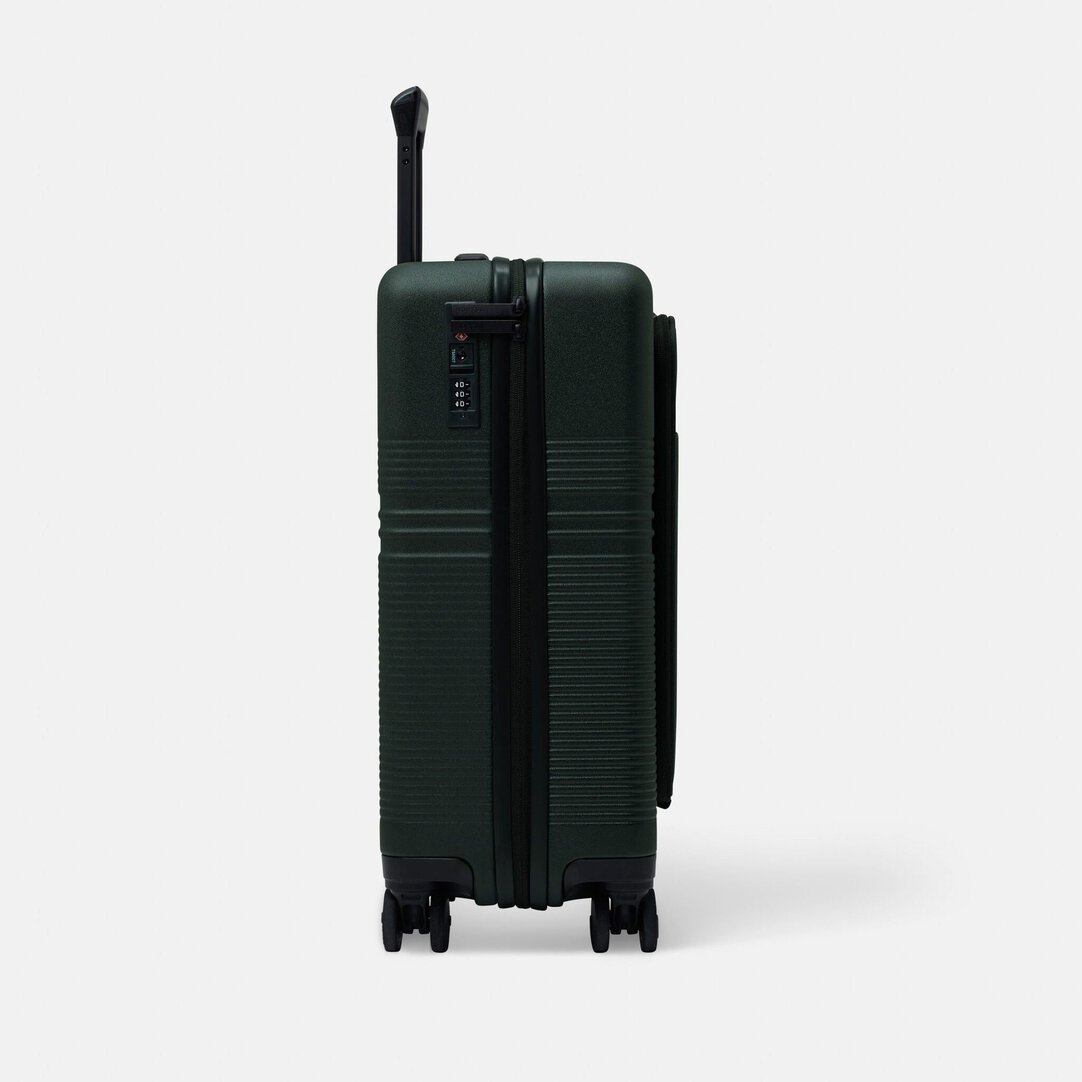 Cabin Suitcase | With Front Pocket | Green | Sustainable